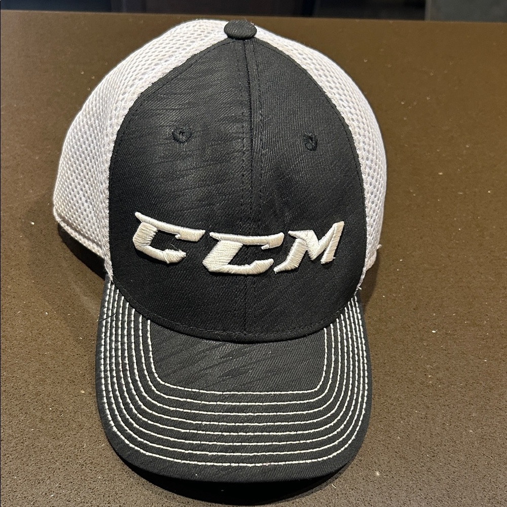 CCM Black and White Trucker Hat